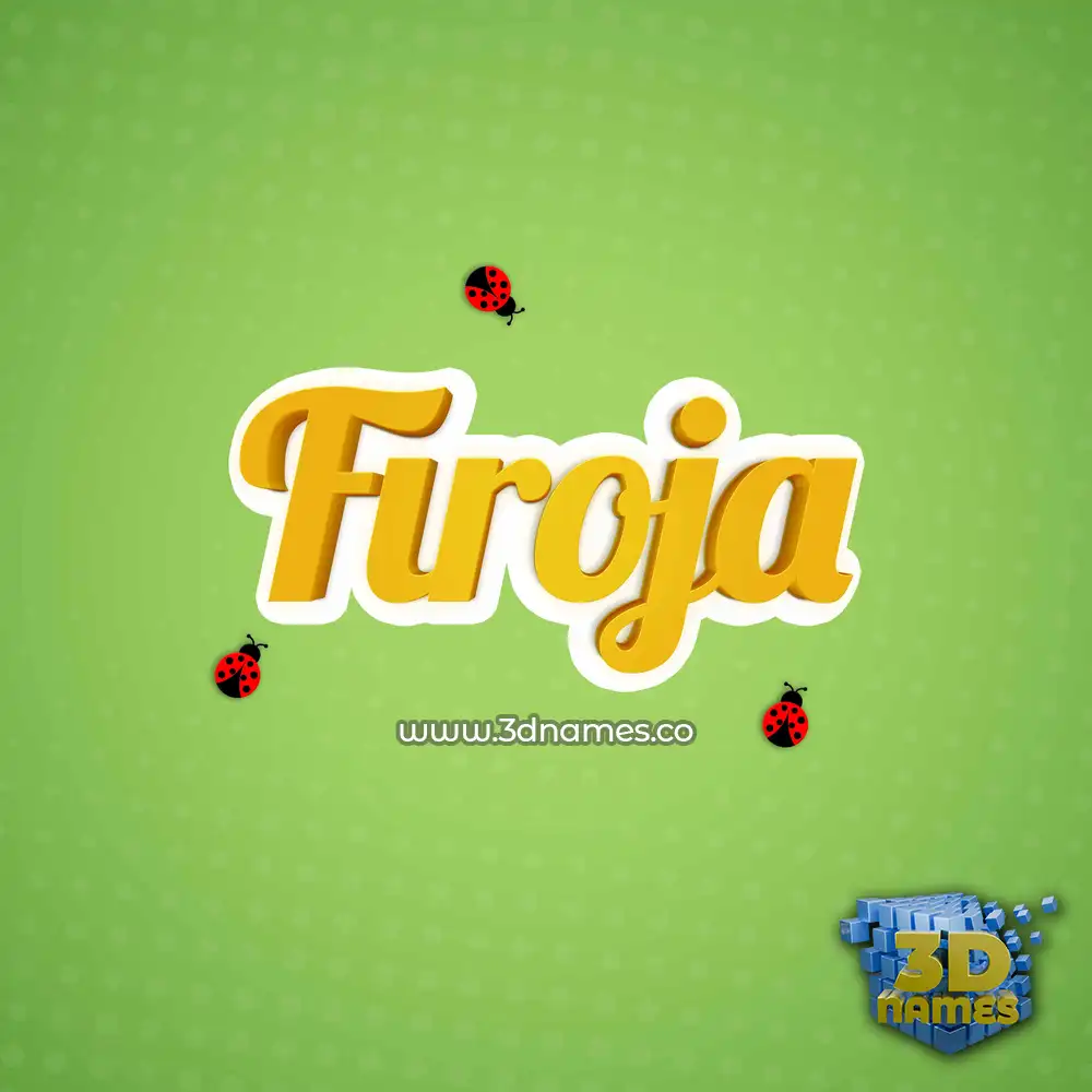 firoja in Ladybugs style - 3D name wallpaper