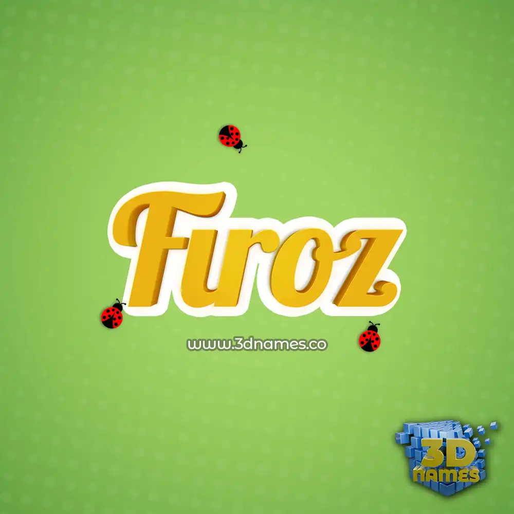 firoz in Ladybugs style - 3D name wallpaper