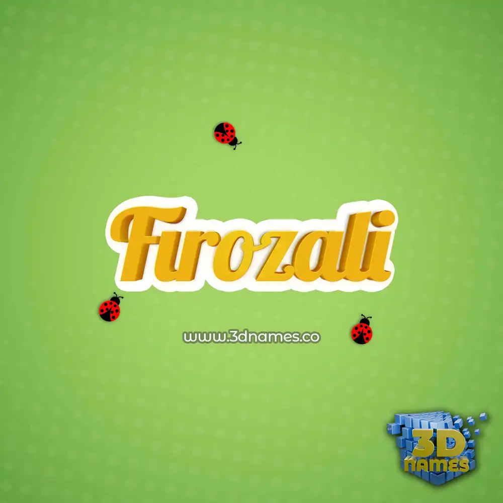 firozali in Ladybugs style - 3D name wallpaper
