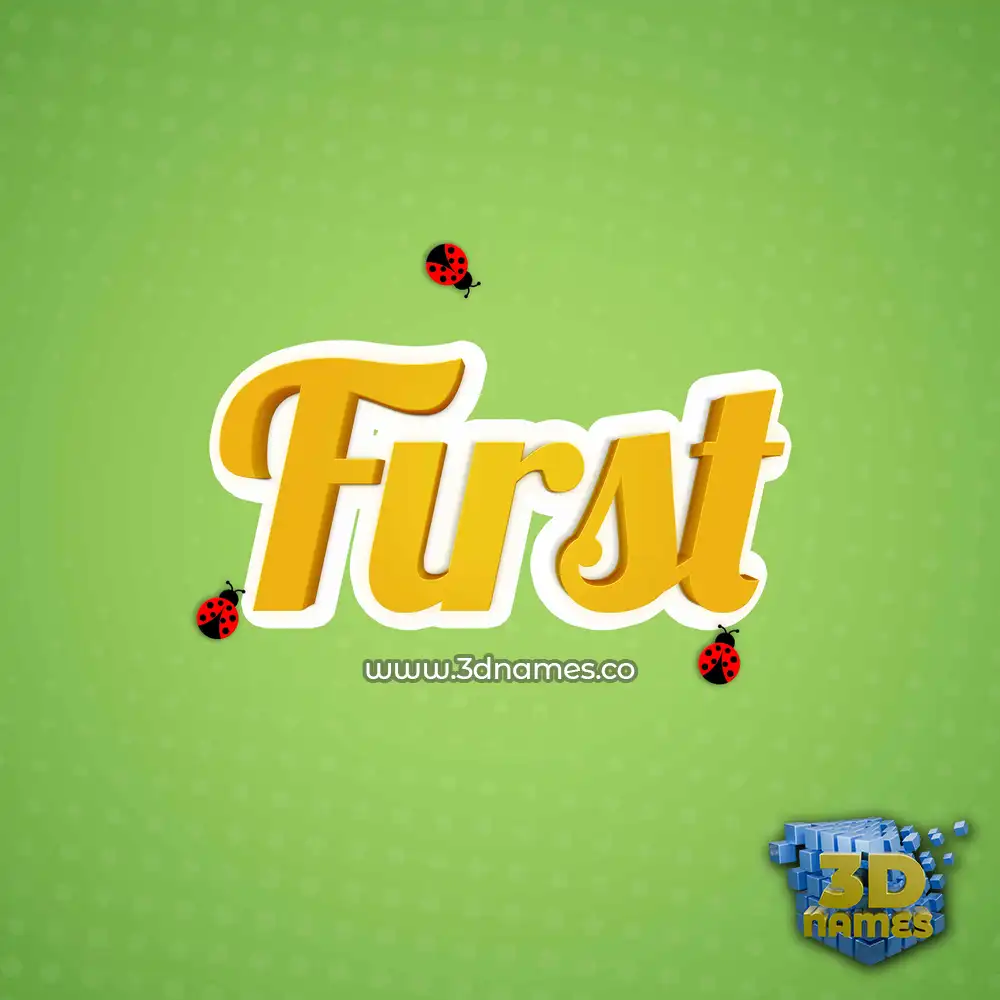 first in Ladybugs style - 3D name wallpaper