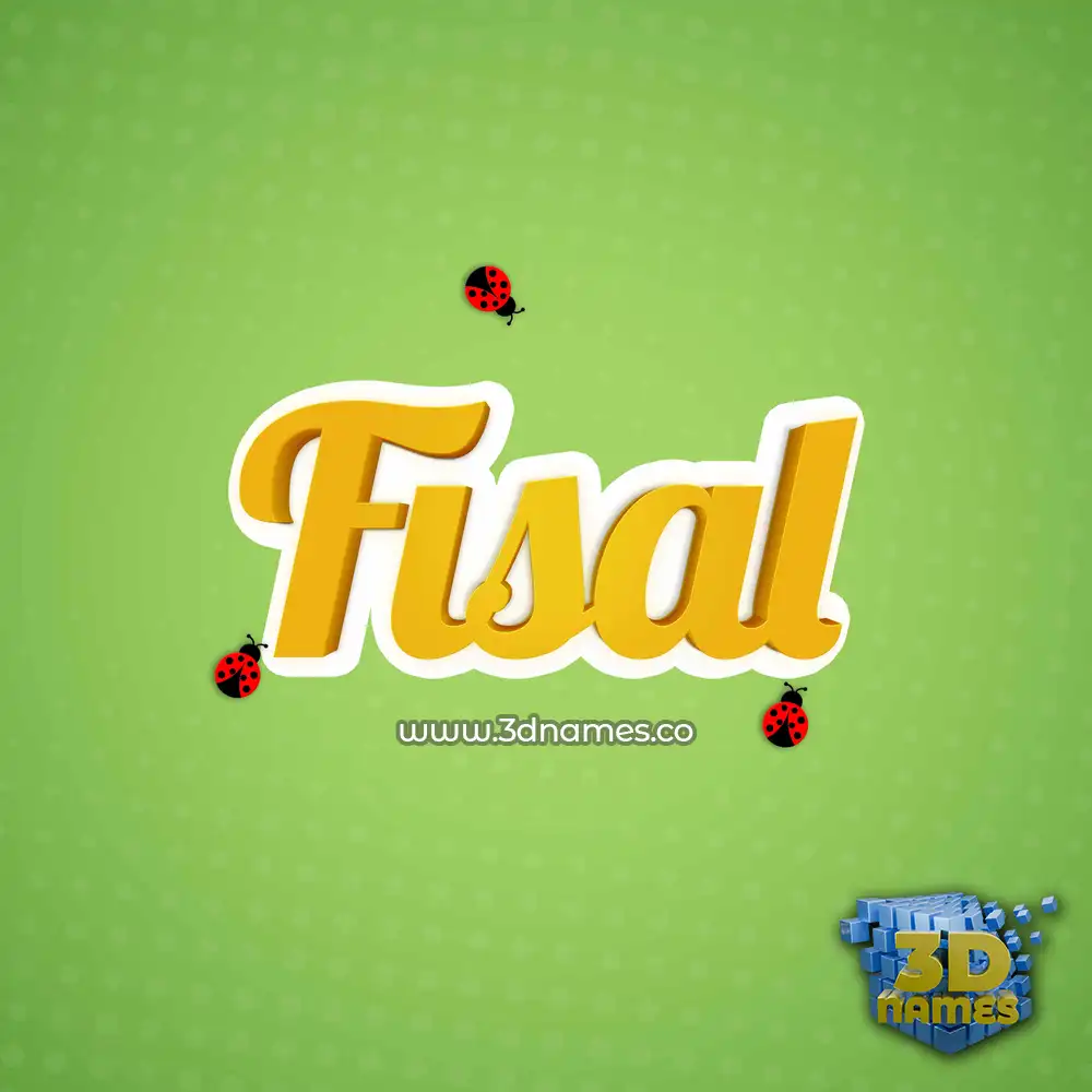 fisal in Ladybugs style - 3D name wallpaper