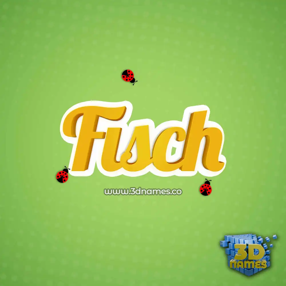 fisch in Ladybugs style - 3D name wallpaper