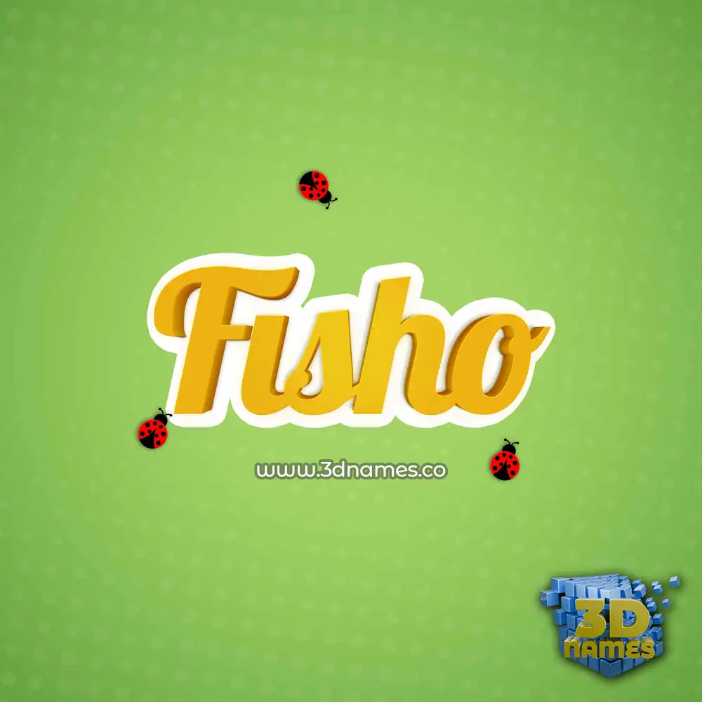 fisho in Ladybugs style - 3D name wallpaper