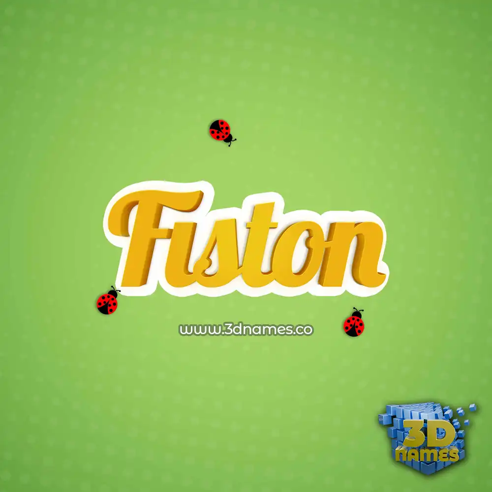 fiston in Ladybugs style - 3D name wallpaper