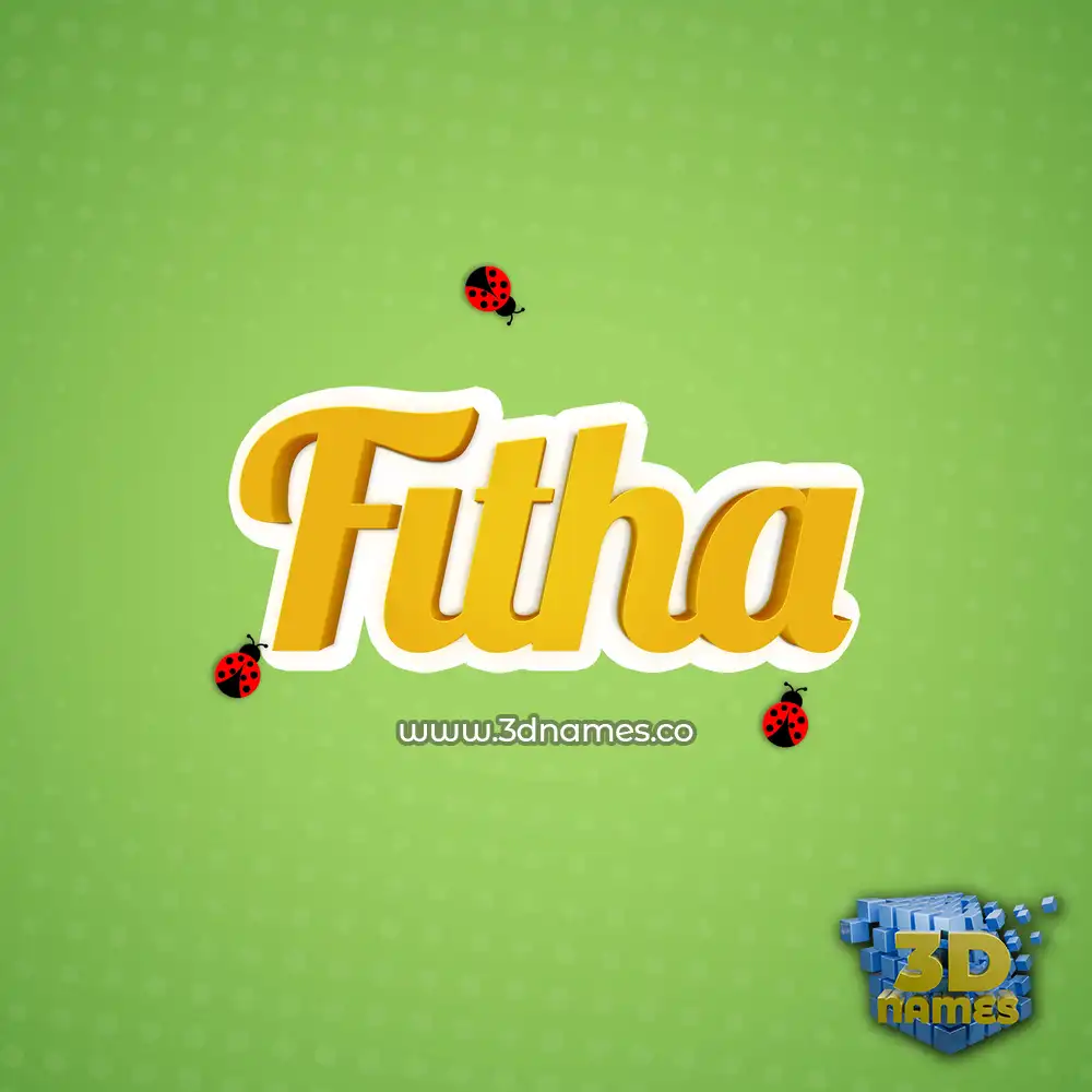 fitha in Ladybugs style - 3D name wallpaper