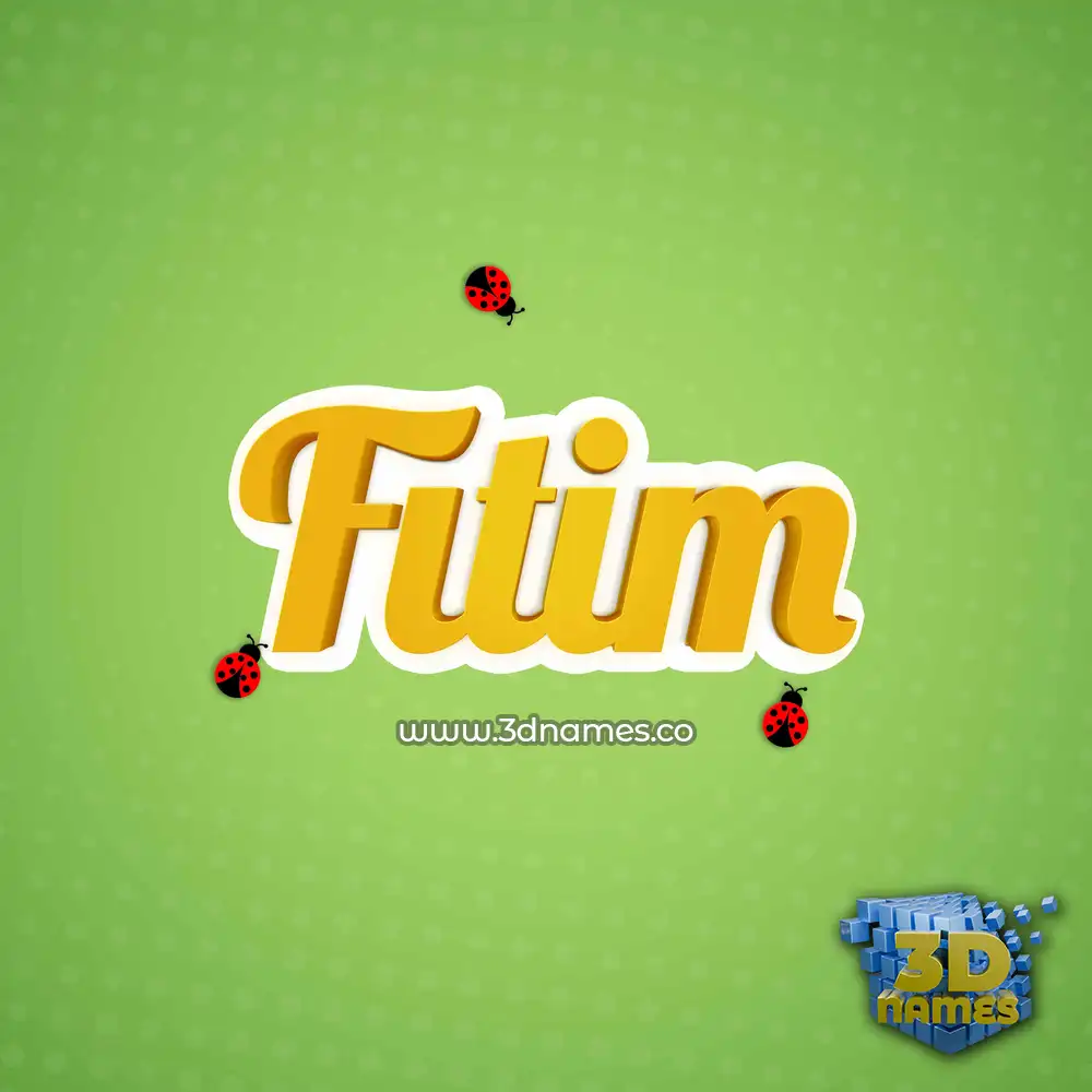 fitim in Ladybugs style - 3D name wallpaper