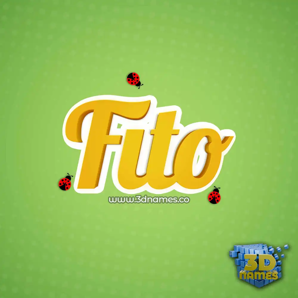 fito in Ladybugs style - 3D name wallpaper
