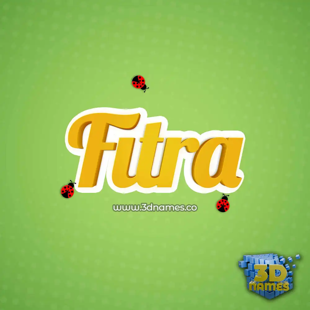 fitra in Ladybugs style - 3D name wallpaper