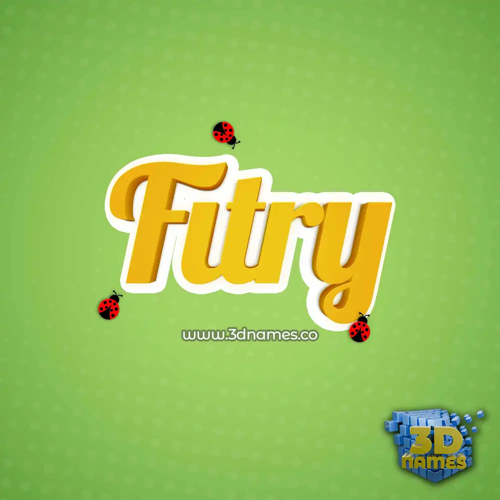 fitry in Ladybugs style - 3D name wallpaper