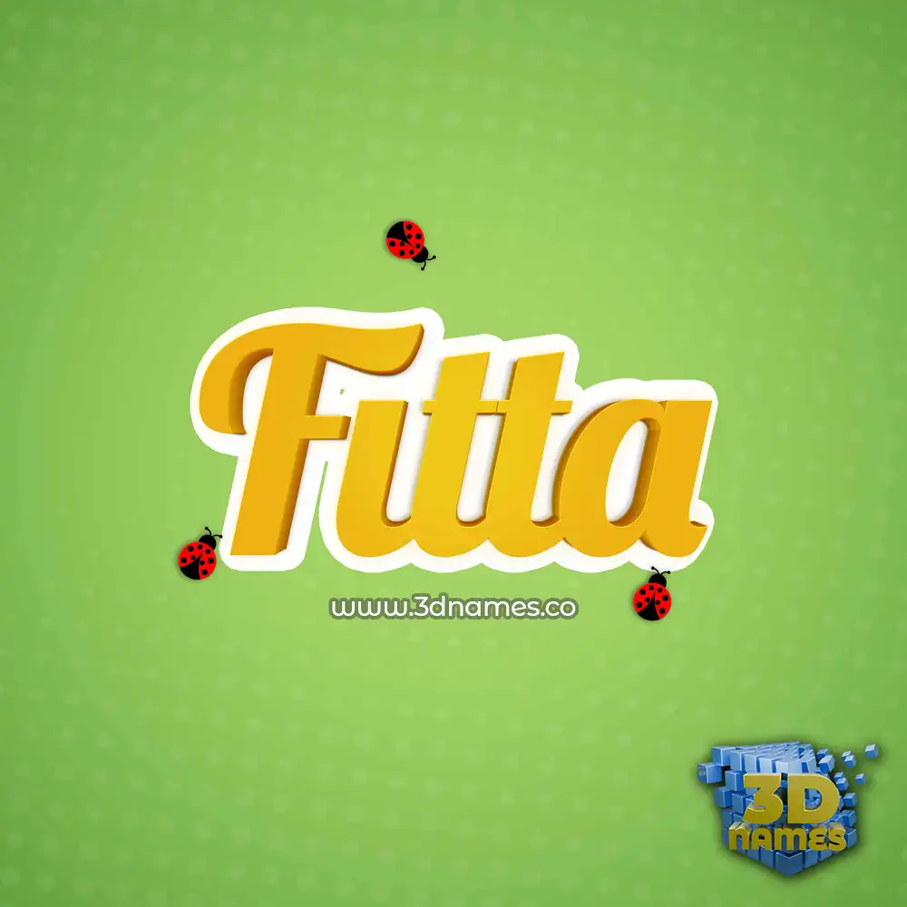 fitta in Ladybugs style - 3D name wallpaper