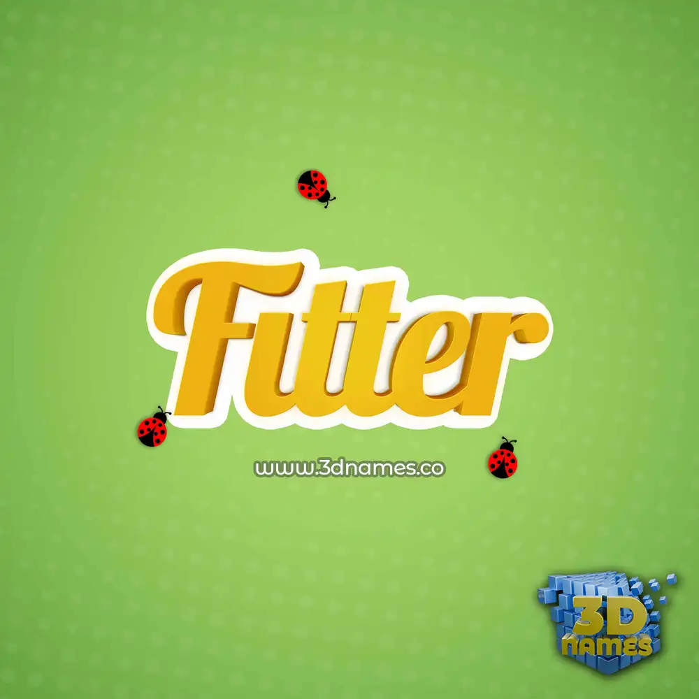 fitter in Ladybugs style - 3D name wallpaper
