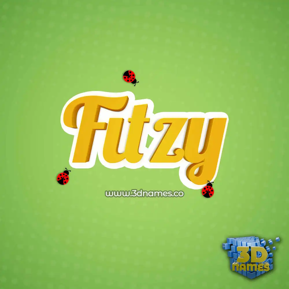 fitzy in Ladybugs style - 3D name wallpaper