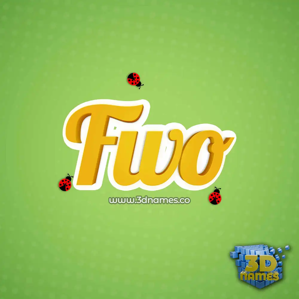 fivo in Ladybugs style - 3D name wallpaper