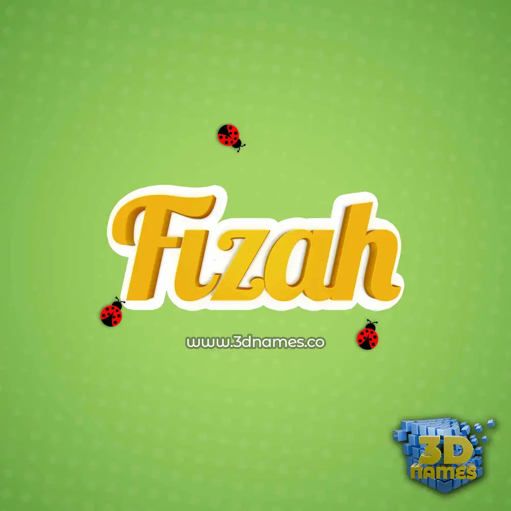 fizah in Ladybugs style - 3D name wallpaper