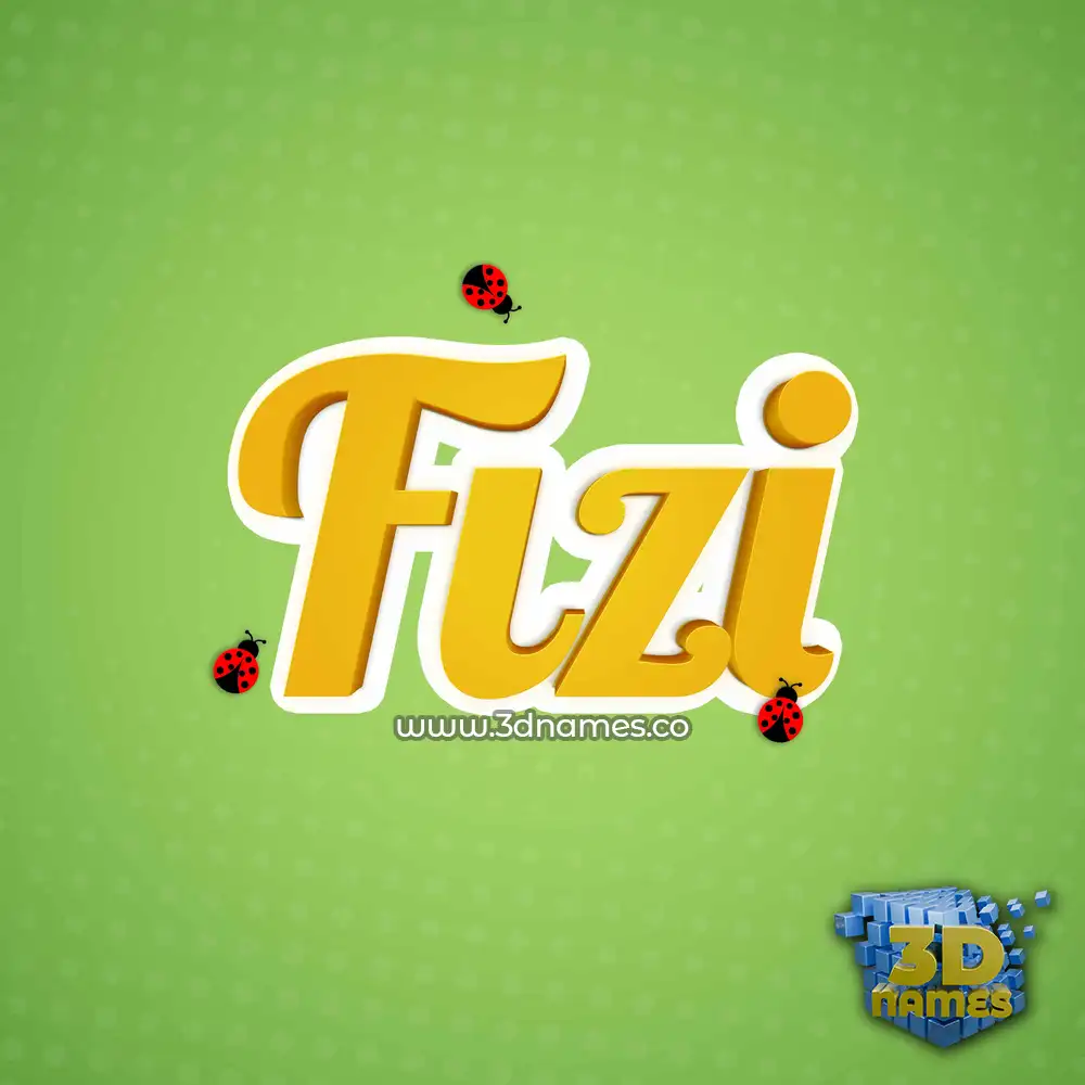 fizi in Ladybugs style - 3D name wallpaper