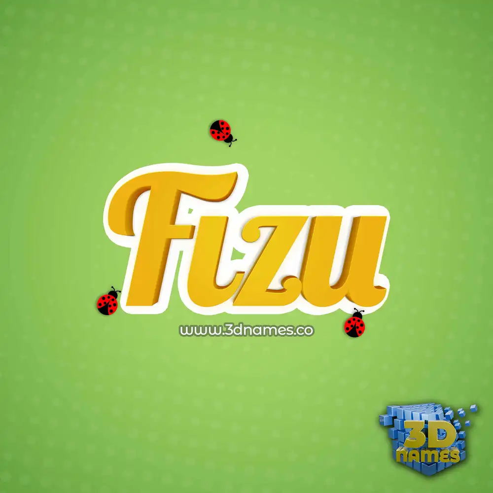 fizu in Ladybugs style - 3D name wallpaper