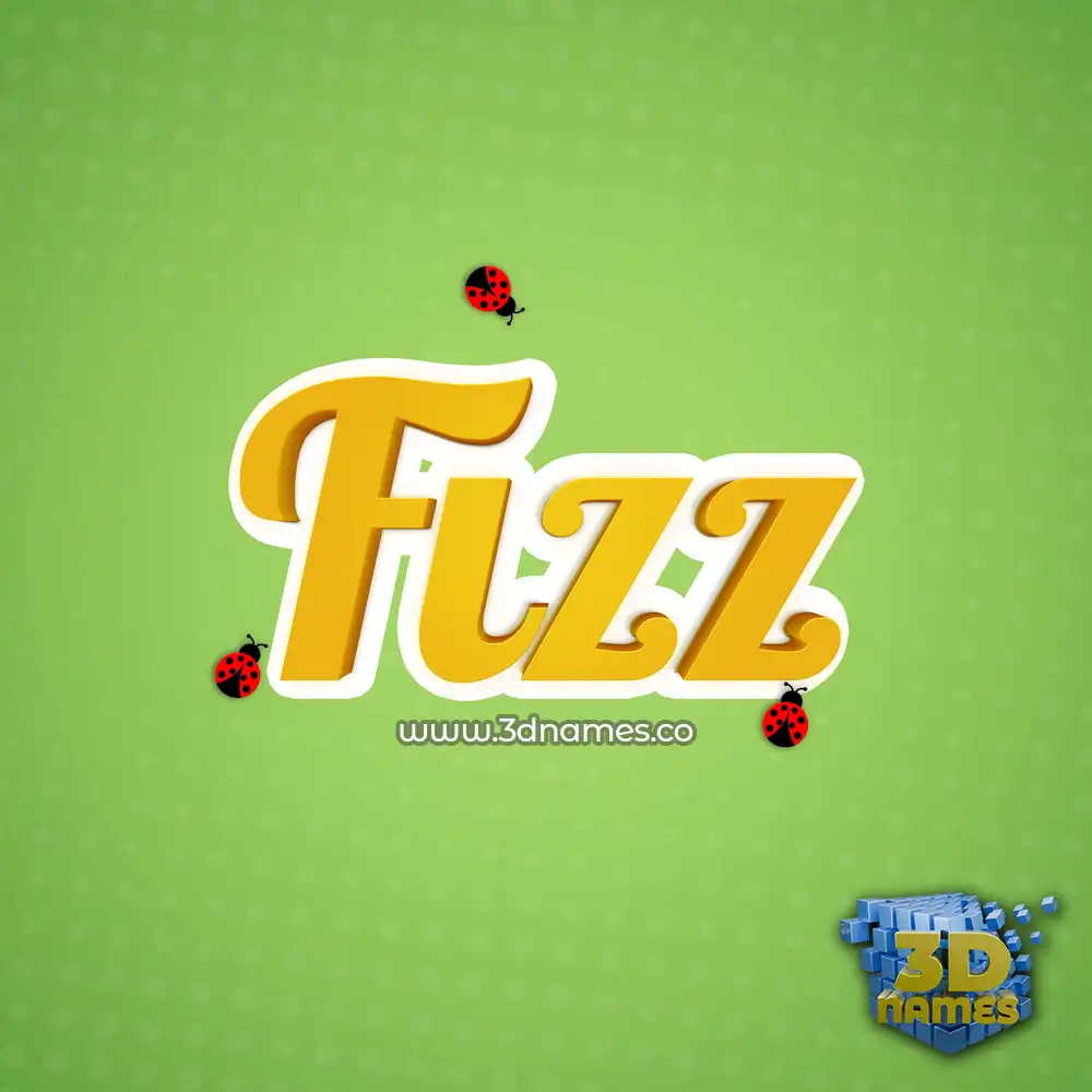 fizz in Ladybugs style - 3D name wallpaper