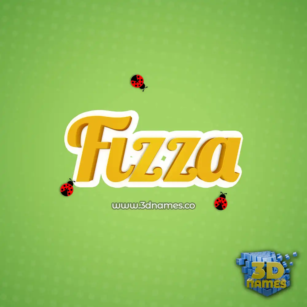 fizza in Ladybugs style - 3D name wallpaper