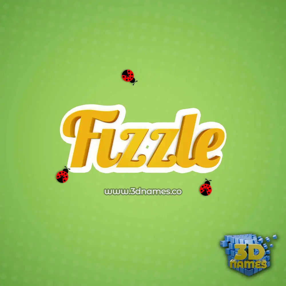 fizzle in Ladybugs style - 3D name wallpaper