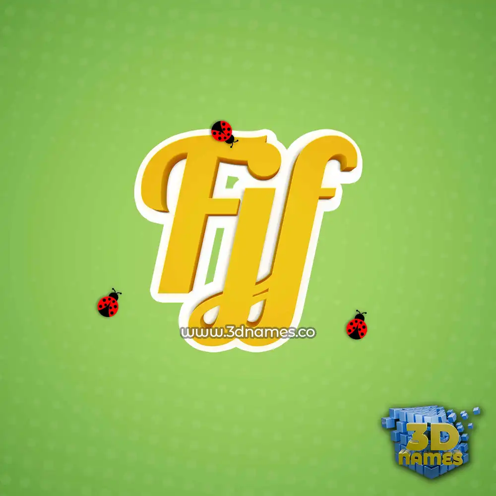 fjf in Ladybugs style - 3D name wallpaper