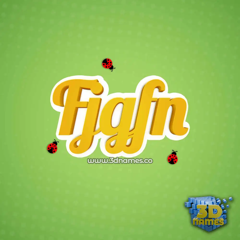 fjgfn in Ladybugs style - 3D name wallpaper