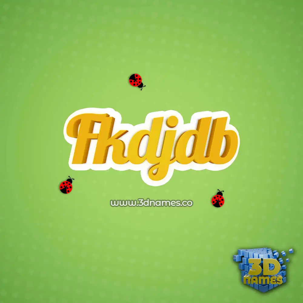 fkdjdb in Ladybugs style - 3D name wallpaper