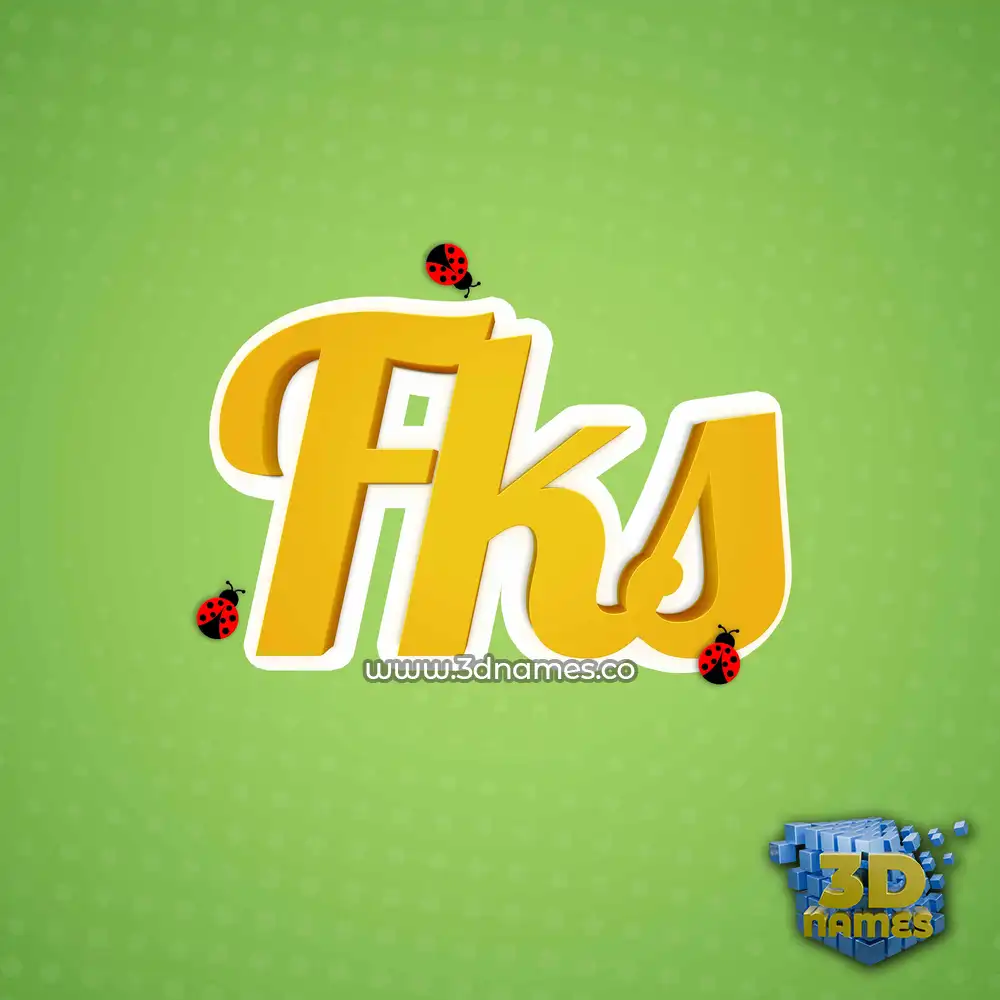 fks in Ladybugs style - 3D name wallpaper