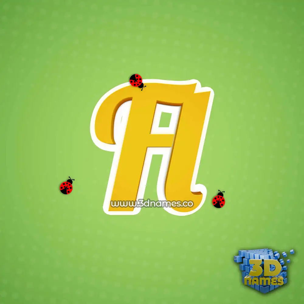 fl in Ladybugs style - 3D name wallpaper
