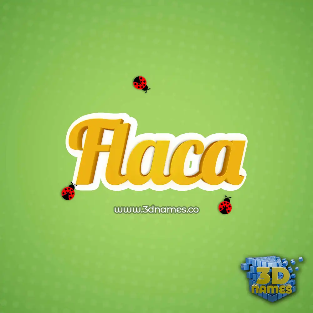 flaca in Ladybugs style - 3D name wallpaper