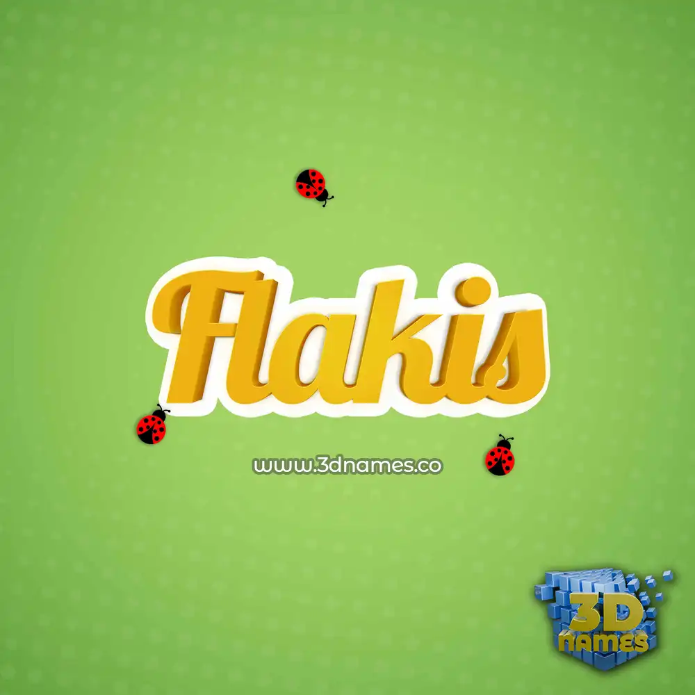 flakis in Ladybugs style - 3D name wallpaper