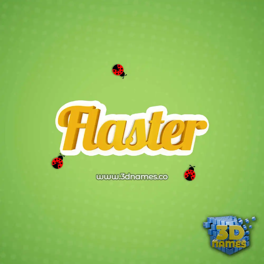 flaster in Ladybugs style - 3D name wallpaper