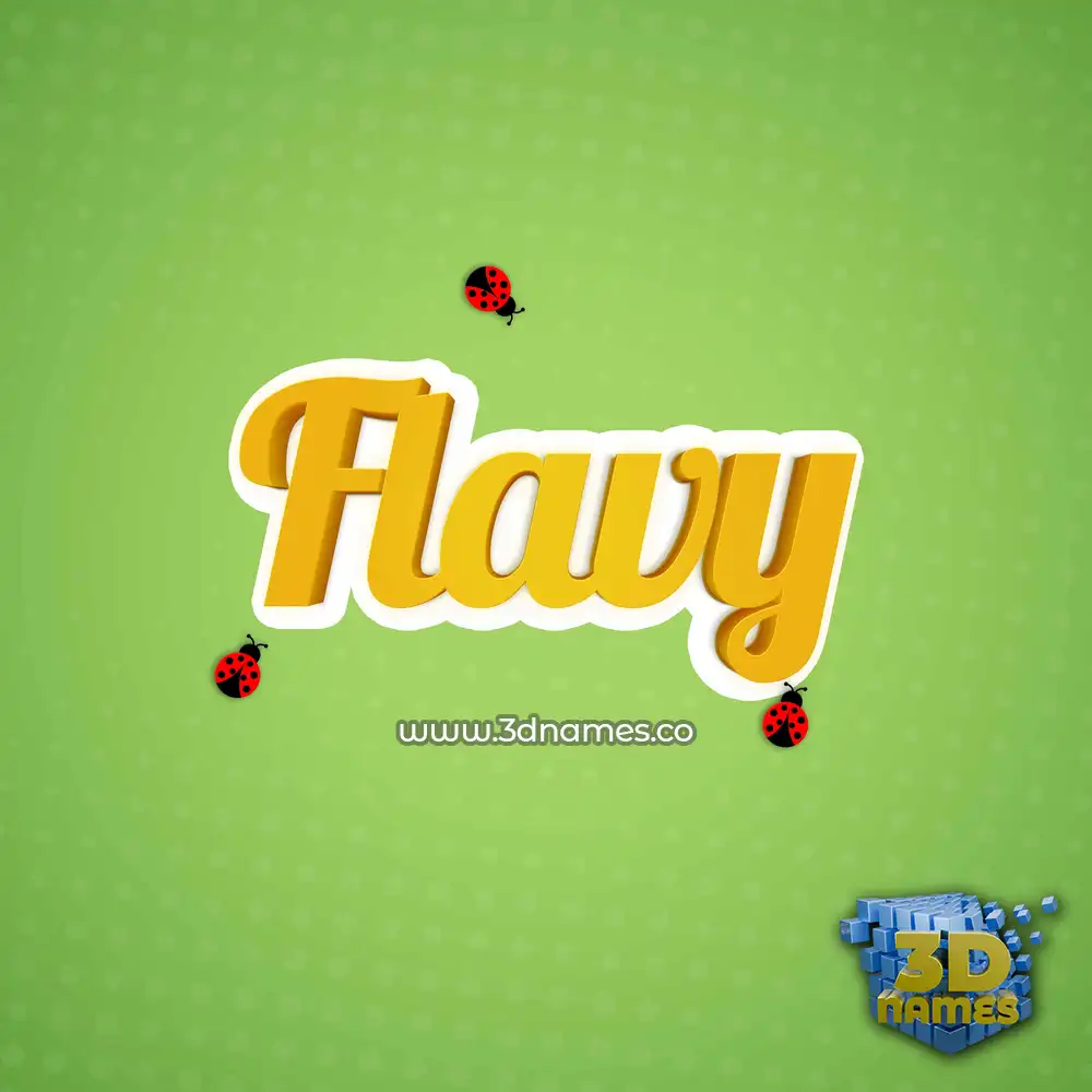 flavy in Ladybugs style - 3D name wallpaper