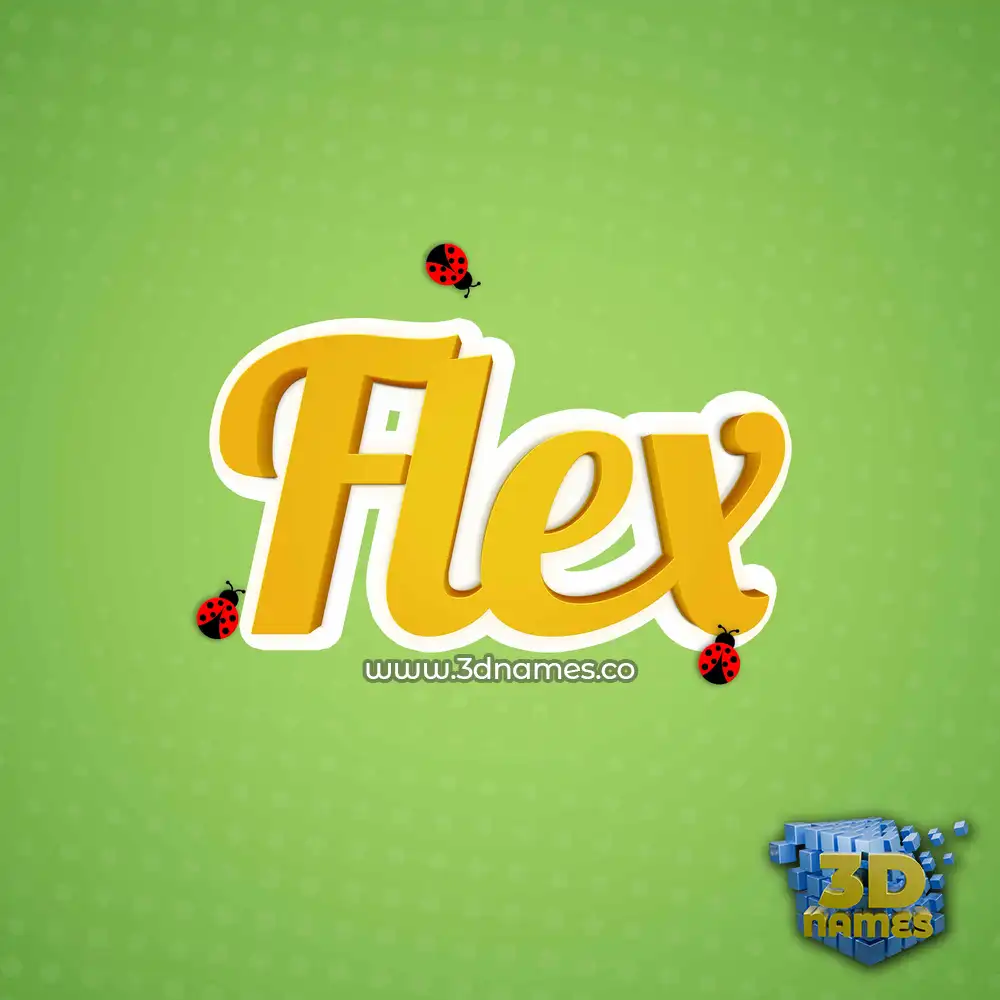 flex in Ladybugs style - 3D name wallpaper