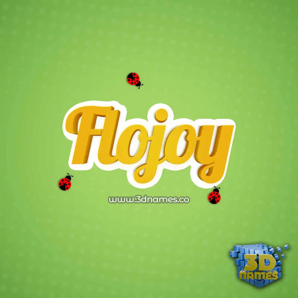 flojoy in Ladybugs style - 3D name wallpaper