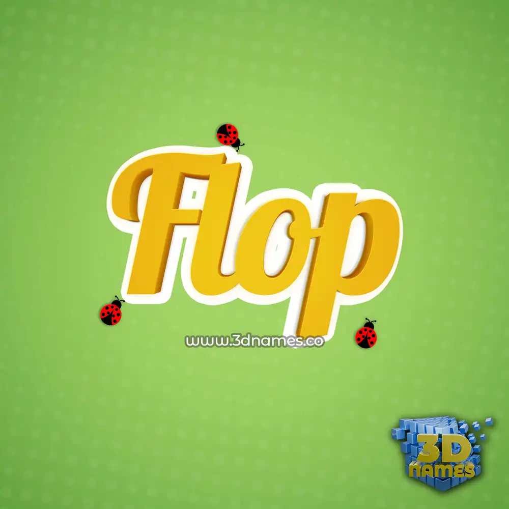 flop in Ladybugs style - 3D name wallpaper