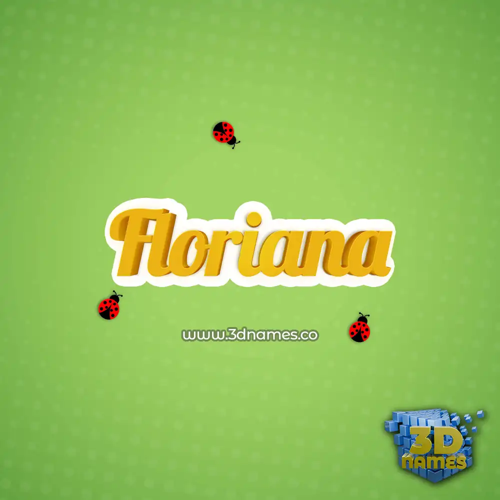 floriana in Ladybugs style - 3D name wallpaper