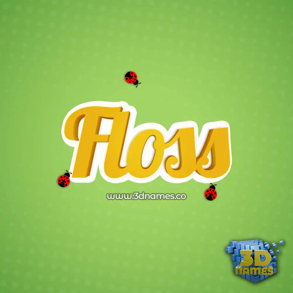 floss in Ladybugs style - 3D name wallpaper