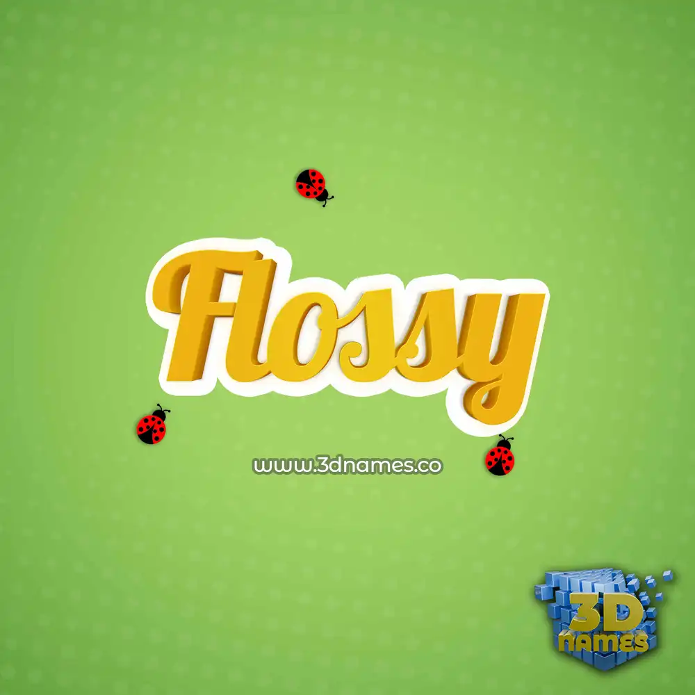 flossy in Ladybugs style - 3D name wallpaper