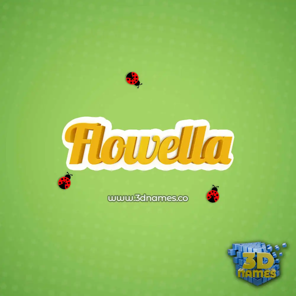 flowella in Ladybugs style - 3D name wallpaper