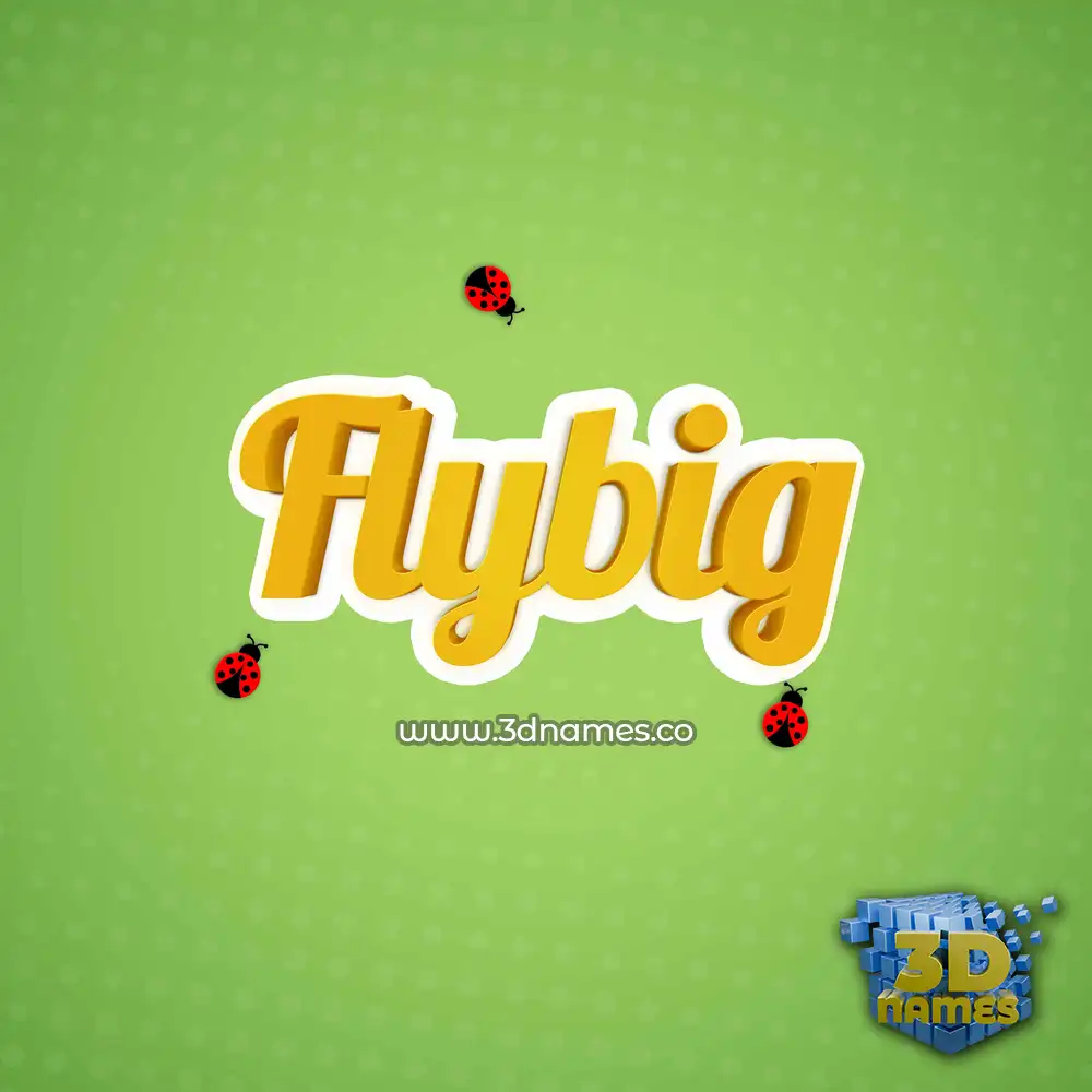flybig in Ladybugs style - 3D name wallpaper