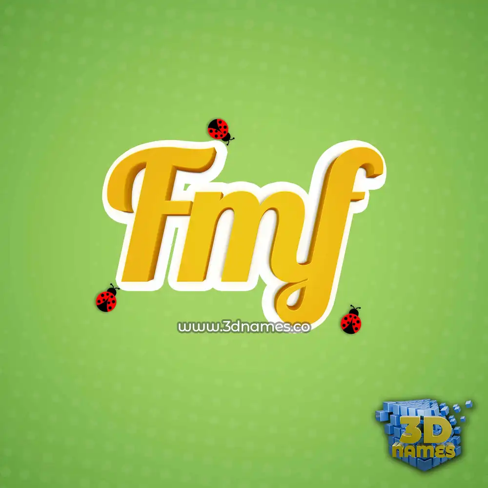 fmf in Ladybugs style - 3D name wallpaper