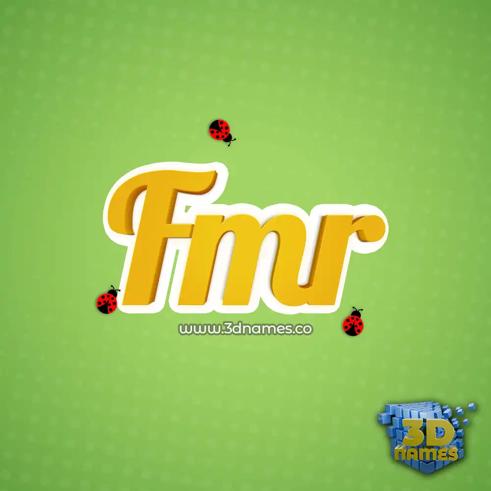 fmr in Ladybugs style - 3D name wallpaper