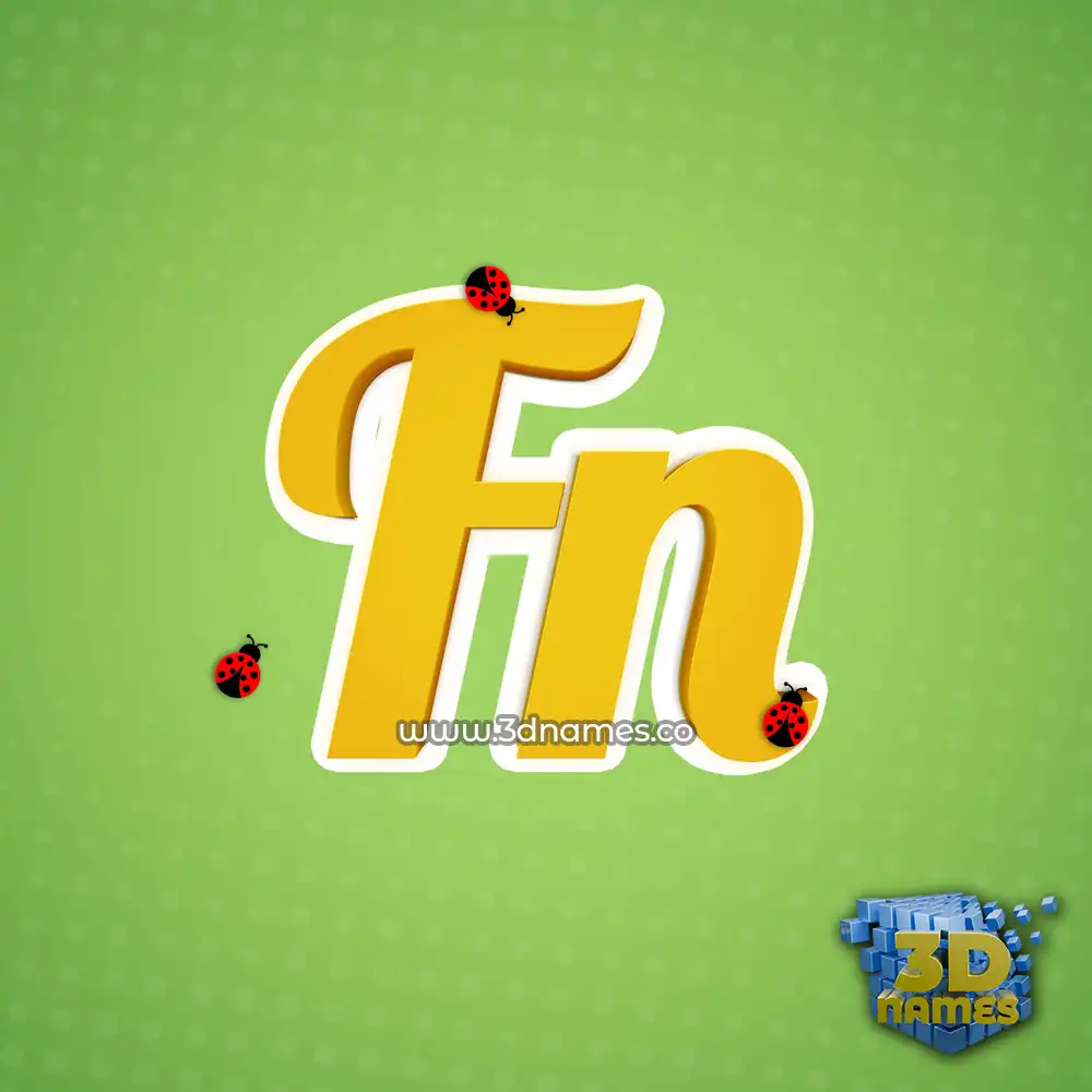 fn in Ladybugs style - 3D name wallpaper