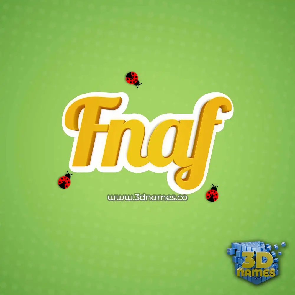 fnaf in Ladybugs style - 3D name wallpaper