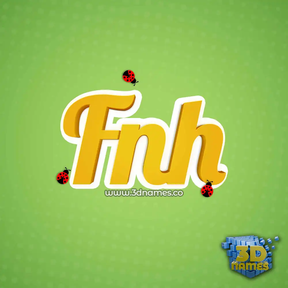 fnh in Ladybugs style - 3D name wallpaper