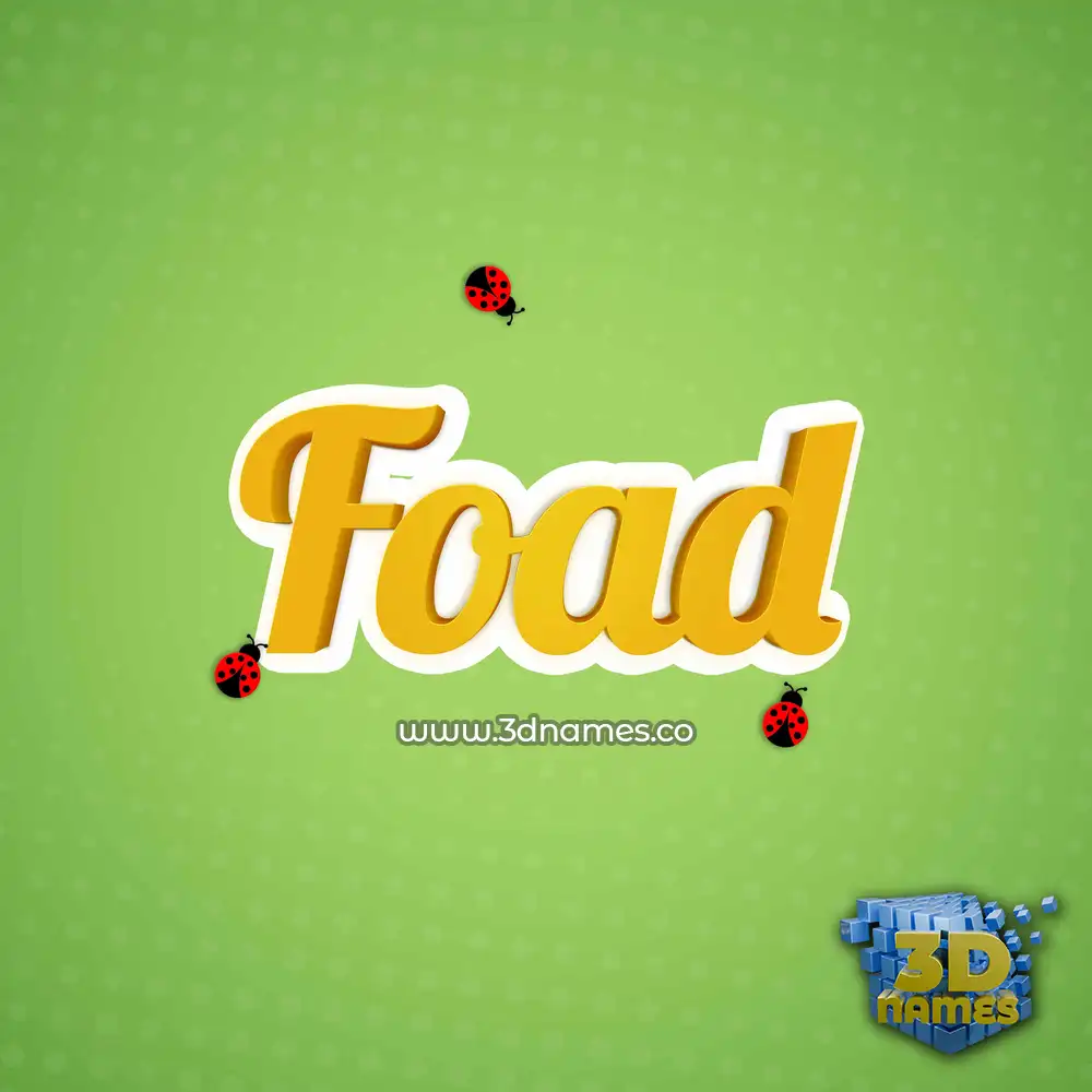 foad in Ladybugs style - 3D name wallpaper