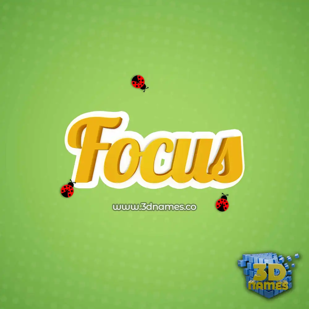 focus in Ladybugs style - 3D name wallpaper
