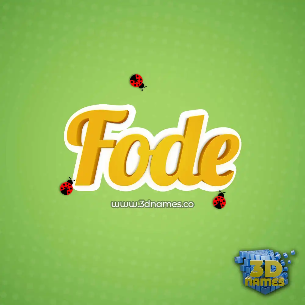 fode in Ladybugs style - 3D name wallpaper