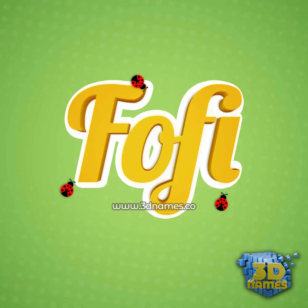 fofi in Ladybugs style - 3D name wallpaper