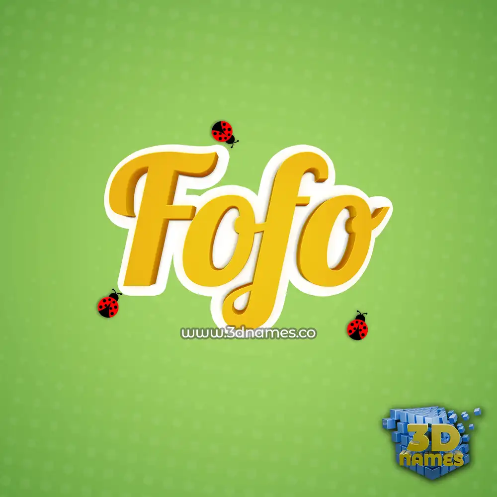 fofo in Ladybugs style - 3D name wallpaper